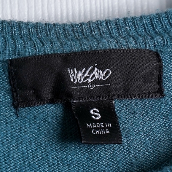 Teal Crewneck Sweater Lightweight - Picture 2 of 5